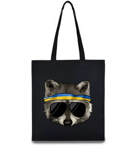 Эко-сумка Єнот в окулярах з прапором Черный фото