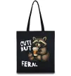 Еко-сумка Cute but feral Чорний фото