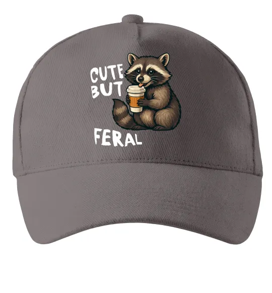 Кепка Cute but feral Серый фото