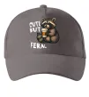 Кепка Cute but feral Серый фото