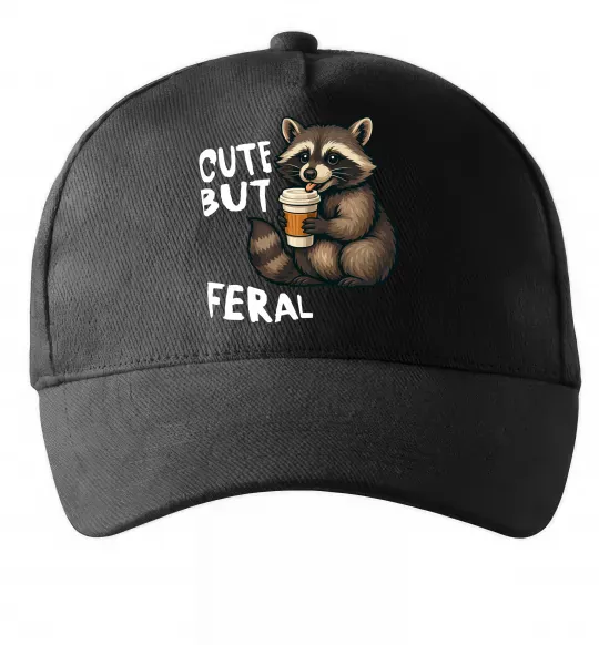 Кепка Cute but feral Чорний фото