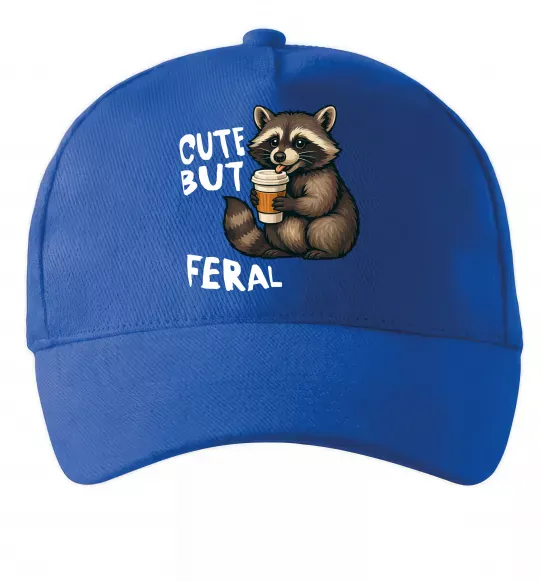 Кепка Cute but feral Яскраво-синій фото