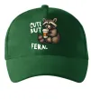 Кепка Cute but feral Темно-зелений фото