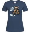 Жіноча футболка Cute but feral Темно-синій фото