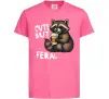 Детская футболка Cute but feral Ярко-розовый фото