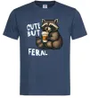 Мужская футболка Cute but feral Темно-синий фото
