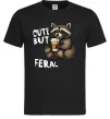 Мужская футболка Cute but feral Черный фото