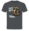 Мужская футболка Cute but feral Графит фото
