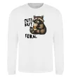 Світшот Cute but feral Білий фото