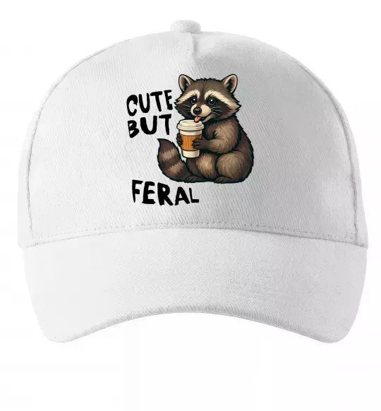 Кепка Cute but feral Білий фото