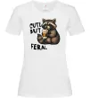 Жіноча футболка Cute but feral Білий фото