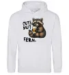 Женская толстовка (худи) Cute but feral Серый меланж Женская толстовка (худи) Cute but feral Серый меланж фото