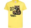 Детская футболка Cute but feral Лимонный фото