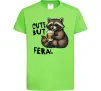 Детская футболка Cute but feral Лаймовый фото