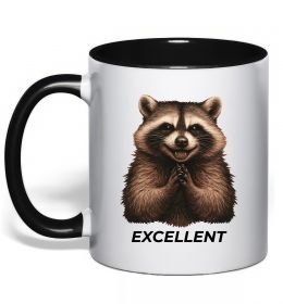 Чашка с цветной ручкой Єнот excellent