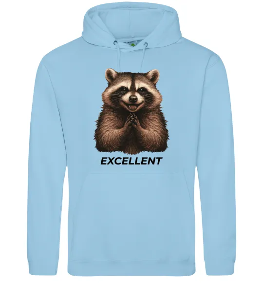 Чоловіча толстовка (худі) Єнот excellent Блакитний фото