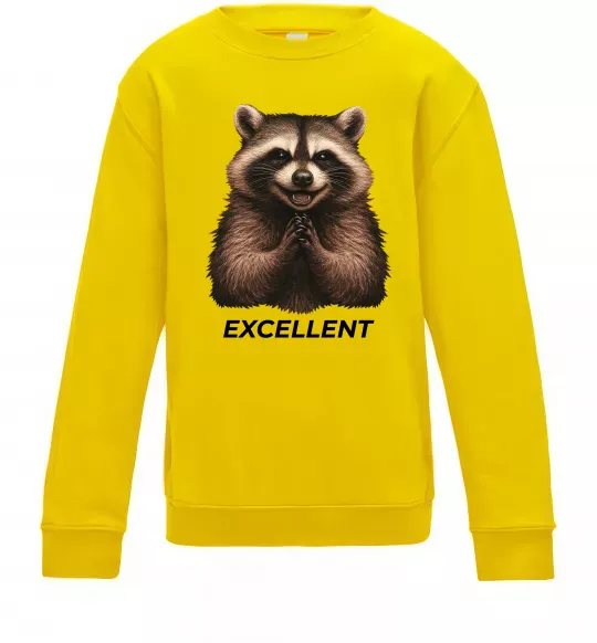 Детский Свитшот Єнот excellent Солнечно желтый фото