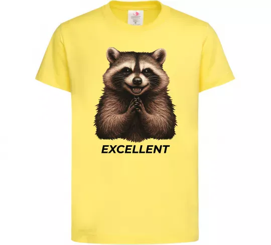 Детская футболка Єнот excellent Лимонный фото