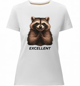 Жіноча преміум футболка Єнот excellent