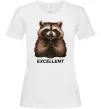 Женская футболка Єнот excellent Белый фото