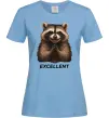 Женская футболка Єнот excellent Голубой фото