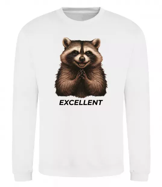 Свитшот Єнот excellent Белый фото