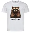 Мужская футболка Єнот excellent Белый фото