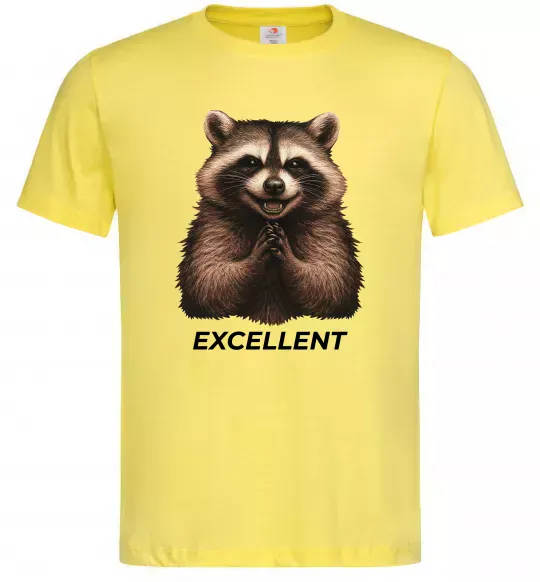 Мужская футболка Єнот excellent Лимонный фото