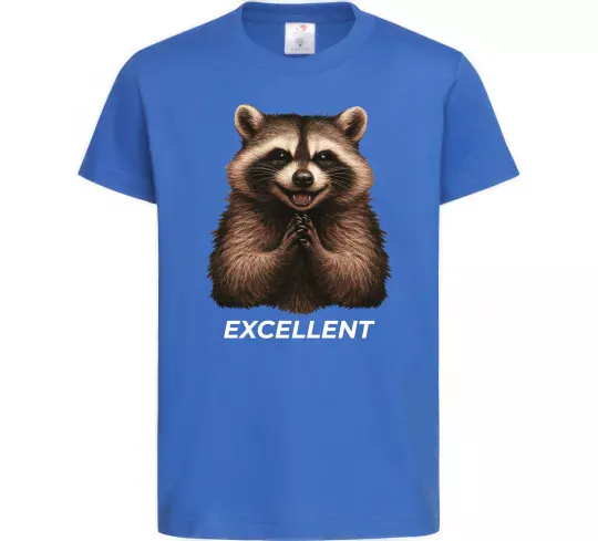 Детская футболка Єнот excellent Ярко-синий фото