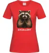 Женская футболка Єнот excellent Красный фото