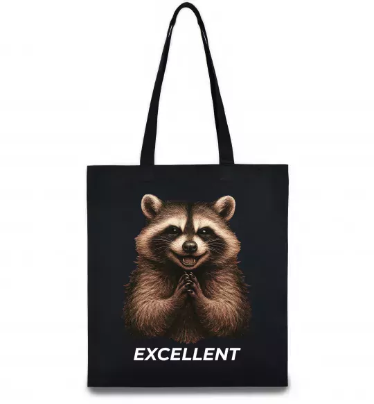 Еко-сумка Єнот excellent Чорний фото