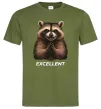 Мужская футболка Єнот excellent Оливковый фото