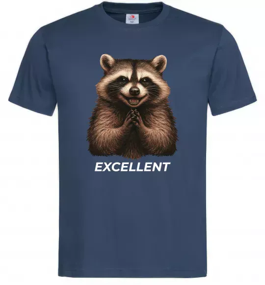 Мужская футболка Єнот excellent Темно-синий фото