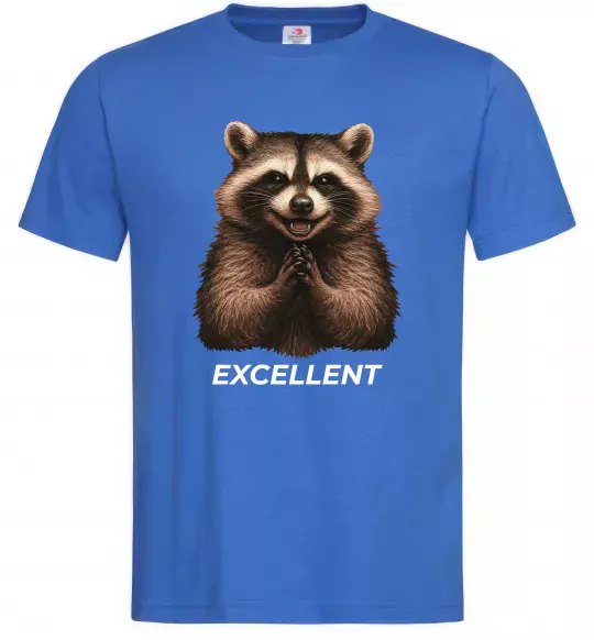 Мужская футболка Єнот excellent Ярко-синий фото