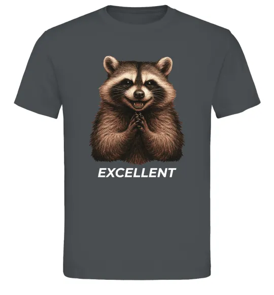 Мужская футболка Єнот excellent Графит фото