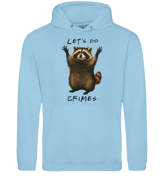 Женская толстовка (худи) Let`s do crimes Голубой фото