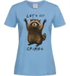 Женская футболка Let`s do crimes Голубой Женская футболка Let`s do crimes Голубой фото