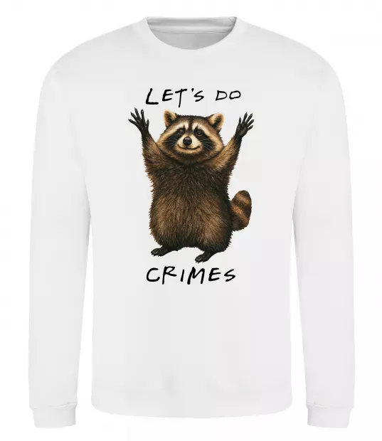 Свитшот Let`s do crimes Белый фото