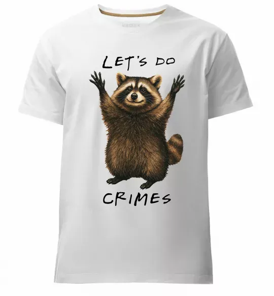 Мужская премиум футболка Let`s do crimes Белый фото
