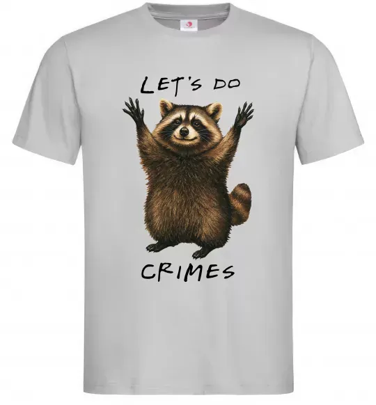 Чоловіча футболка Let`s do crimes Сірий фото