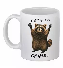 Чашка керамічна Let`s do crimes Білий фото