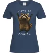 Женская футболка Let`s do crimes Темно-синий Женская футболка Let`s do crimes Темно-синий фото