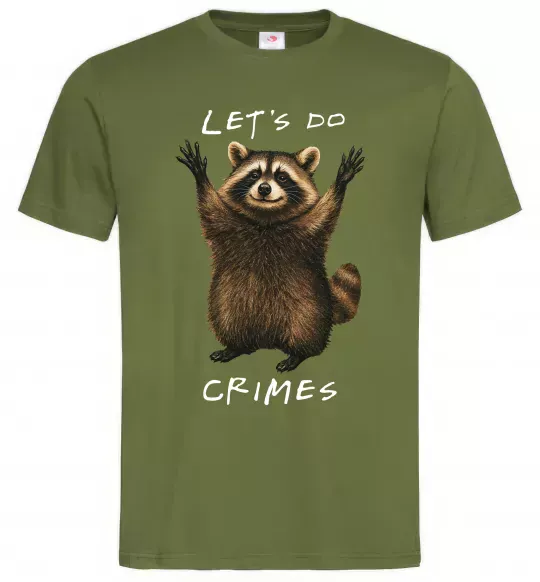 Чоловіча футболка Let`s do crimes Оливковий фото