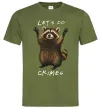 Чоловіча футболка Let`s do crimes Оливковий фото