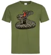 Мужская футболка Змія гримуча Оливковый Мужская футболка Змія гримуча Оливковый фото
