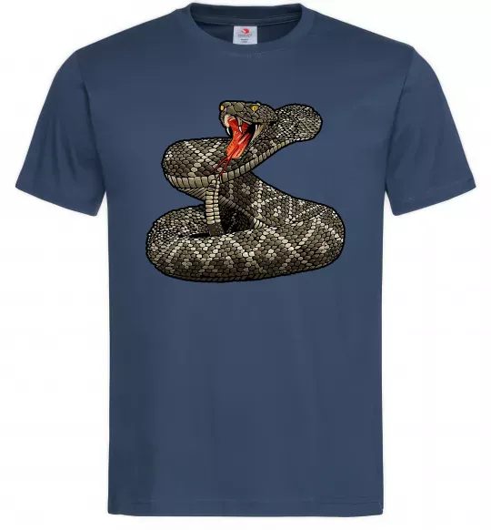 Мужская футболка Змія гримуча Темно-синий фото