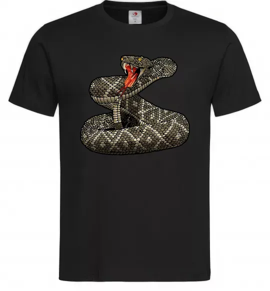 Мужская футболка Змія гримуча Черный фото
