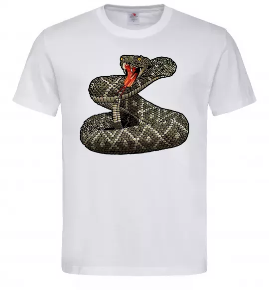 Мужская футболка Змія гримуча Белый фото