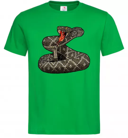 Мужская футболка Змія гримуча Зеленый фото
