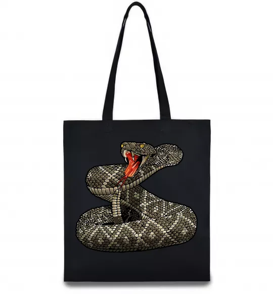 Еко-сумка Змія гримуча Чорний фото